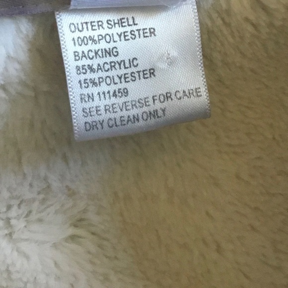 Vintage WHBM black faux suede & cream Sherpa fur toggle coat jacket S - Picture 7 of 7